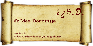 Édes Dorottya névjegykártya